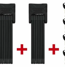 Antivol Pliable Abus Bordo 6000/90 TwinSet Noir + Support SH