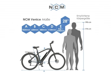 NCM Venice Plus 28 , Urbain - Shimano - Batterie 768Wh 7 NCM Venice Plus 28 , Urbain - Shimano - Batterie 768Wh – Image 5
