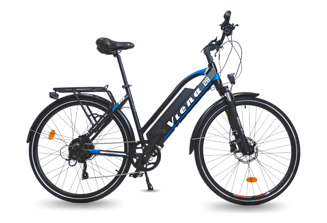 VTC ÉLECTRIQUE URBANBIKER VIENA 28'' TAILLE 49 BLEU 3 VTC ÉLECTRIQUE URBANBIKER VIENA 28'' TAILLE 49 BLEU