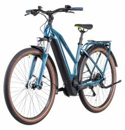 Vélo De Ville Électrique Cube Kathmandu Hybrid One 500 Trapeze -vélo boutique Velo de Ville Electrique Cube Kathmandu Hybrid One 500 Trapeze Shimano Deore 10V 500 Wh 700 mm Bleu Teal 2022 2