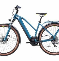 Vélo De Ville Électrique Cube Kathmandu Hybrid One 500 Trapeze -vélo boutique Velo de Ville Electrique Cube Kathmandu Hybrid One 500 Trapeze Shimano Deore 10V 500 Wh 700 mm Bleu Teal 2022 3