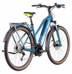 Vélo De Ville Électrique Cube Kathmandu Hybrid One 500 Trapeze -vélo boutique Velo de Ville Electrique Cube Kathmandu Hybrid One 500 Trapeze Shimano Deore 10V 500 Wh 700 mm Bleu Teal 2022 5
